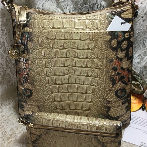 $FIRM$ NO OFFERS -2 Pc (**FINAL $$) NWT Brahmin LACEWING CROSSBODY & ADY WALLET - Picture 4 of 7